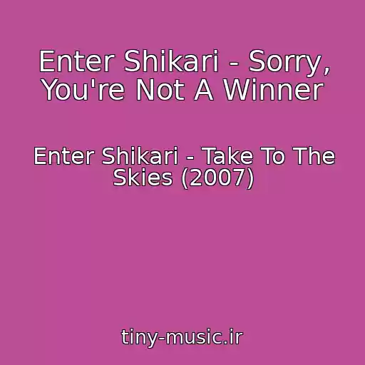 کاور آهنگ Enter Shikari - Sorry, You're Not A Winner از Enter Shikari - Take To The Skies (2007)