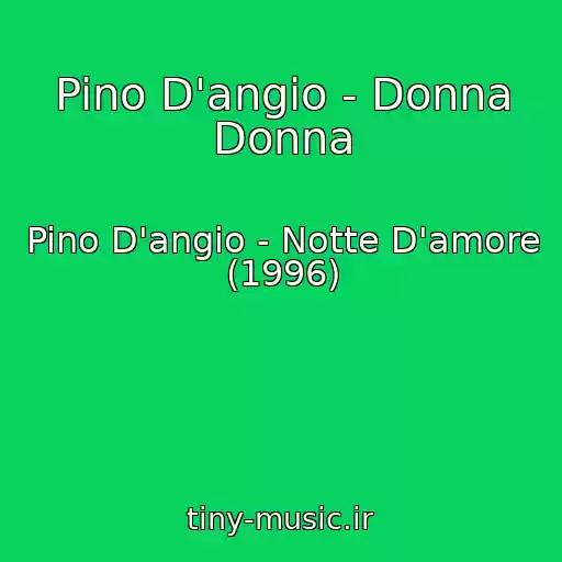 کاور آهنگ Pino D'angio - Donna Donna از Pino D'angio - Notte D'amore (1996)