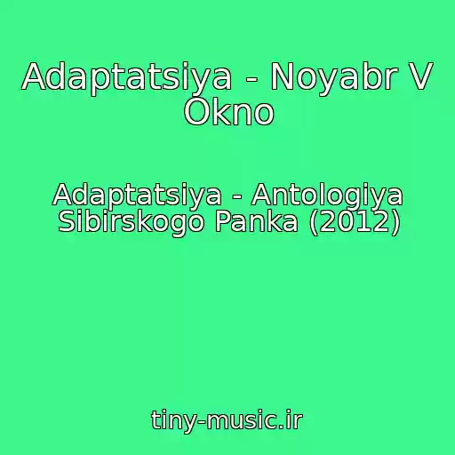 کاور آهنگ Adaptatsiya - Noyabr V Okno از Adaptatsiya - Antologiya Sibirskogo Panka (2012)