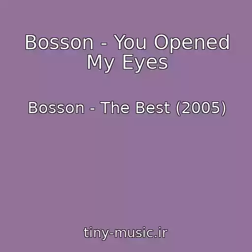کاور آهنگ Bosson - You Opened My Eyes از Bosson - The Best (2005)