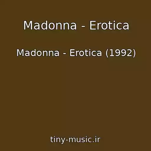 کاور آهنگ Madonna - Erotica از Madonna - Erotica (1992)