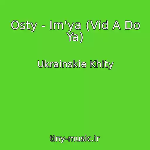کاور آهنگ Osty - Іm'ya (Vіd A Do Ya) از Ukrainskie Khity