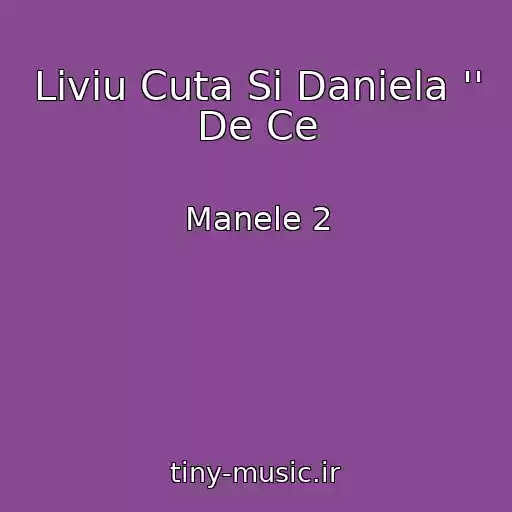 کاور آهنگ Liviu Cuta Si Daniela '' De Ce از Manele 2