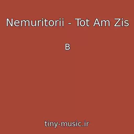 کاور آهنگ Nemuritorii - Tot Am Zis از B