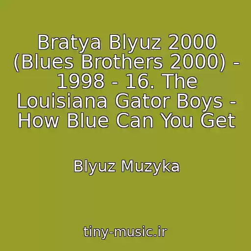 کاور آهنگ Bratya Blyuz 2000 (Blues Brothers 2000) - 1998 - 16. The Louisiana Gator Boys - How Blue Can You Get از Blyuz Muzyka