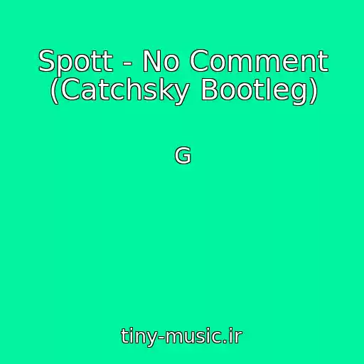 کاور آهنگ Spott - No Comment (Catchsky Bootleg) از G