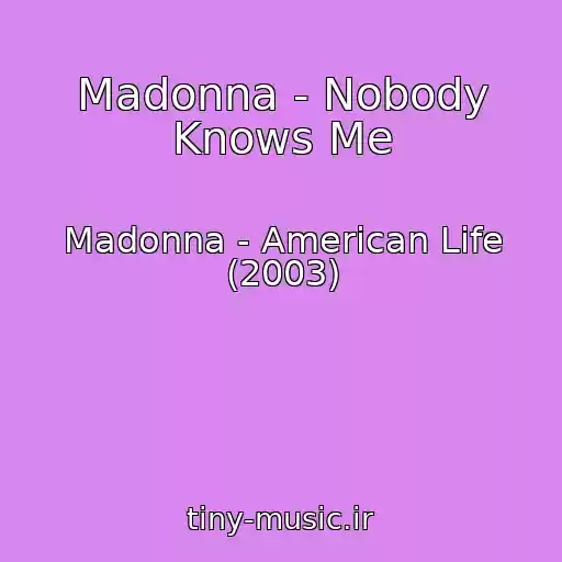 کاور آهنگ Madonna - Nobody Knows Me از Madonna - American Life (2003)