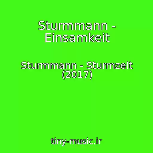 کاور آهنگ Sturmmann - Einsamkeit از Sturmmann - Sturmzeit (2017)