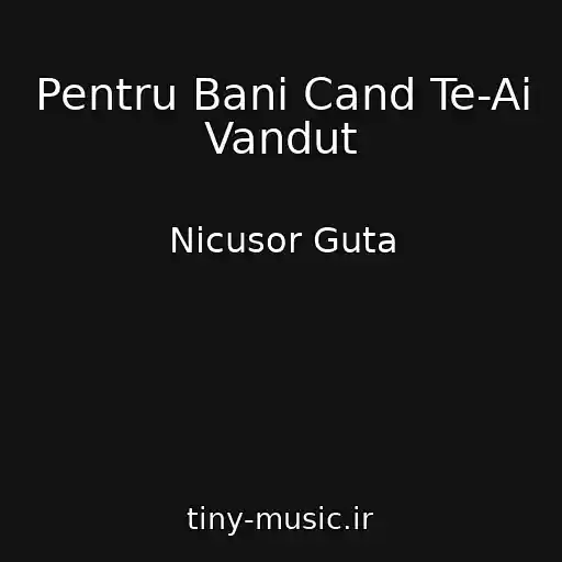 کاور آهنگ Pentru Bani Cand Te-Ai Vandut از Nicusor Guta