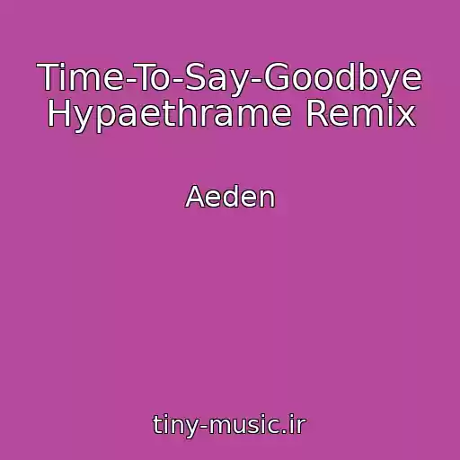 کاور آهنگ Time-To-Say-Goodbye Hypaethrame Remix از Aeden