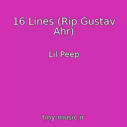 کاور آهنگ 16 Lines (Rip Gustav Ahr) از Lil Peep