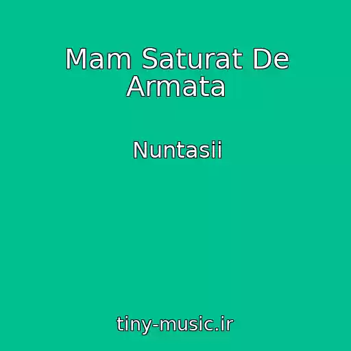 کاور آهنگ Mam Saturat De Armata از Nuntasii