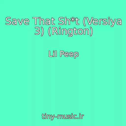 کاور آهنگ Save That Sh*t (Versiya 3) (Rington) از Lil Peep