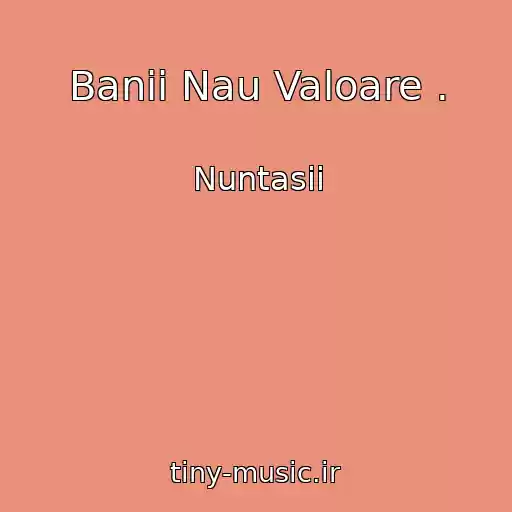 کاور آهنگ Banii Nau Valoare . از Nuntasii
