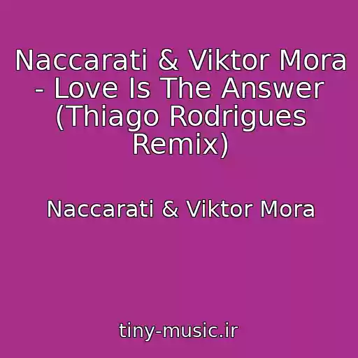 کاور آهنگ Naccarati & Viktor Mora - Love Is The Answer (Thiago Rodrigues Remix) از Naccarati & Viktor Mora