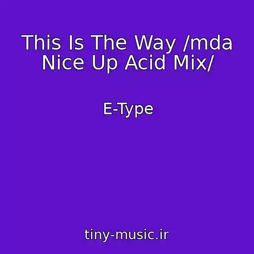 کاور آهنگ This Is The Way /mda Nice Up Acid Mix/ از E-Type