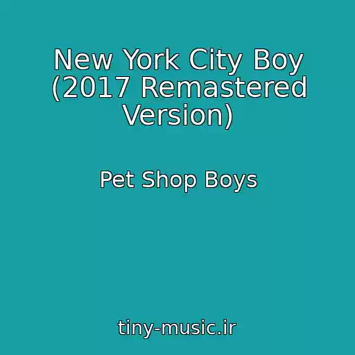 کاور آهنگ New York City Boy (2017 Remastered Version) از Pet Shop Boys