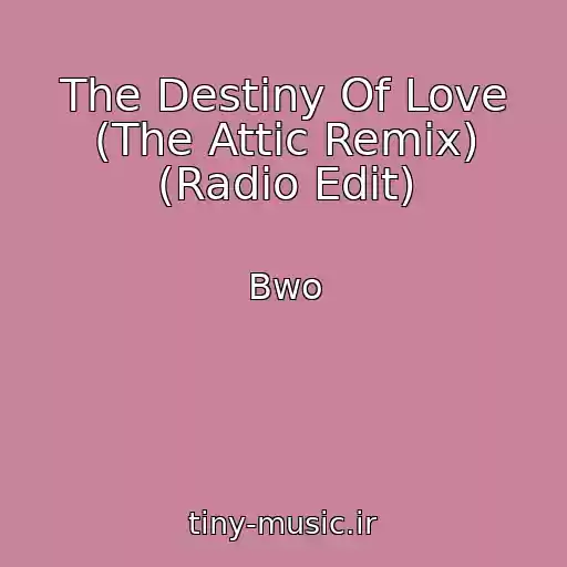 کاور آهنگ The Destiny Of Love (The Attic Remix) (Radio Edit) از Bwo