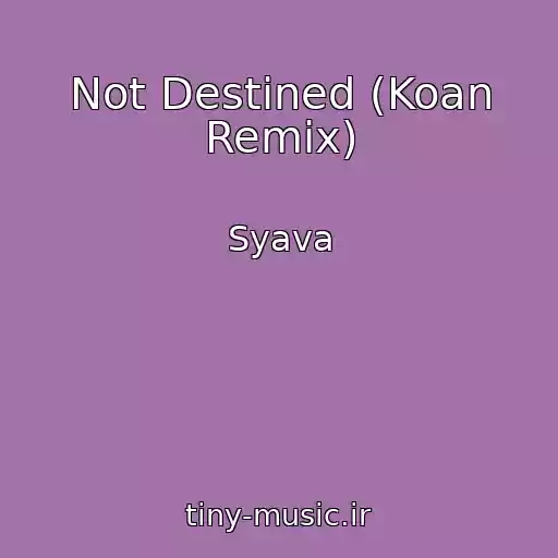 کاور آهنگ Not Destined (Koan Remix) از Syava