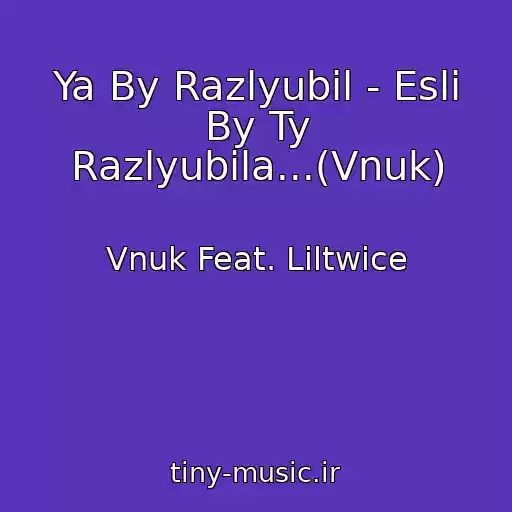 کاور آهنگ Ya By Razlyubil - Esli By Ty Razlyubila...(Vnuk) از Vnuk Feat. Liltwice