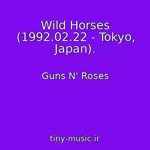 کاور آهنگ Wild Horses (1992.02.22 - Tokyo, Japan). از Guns N' Roses