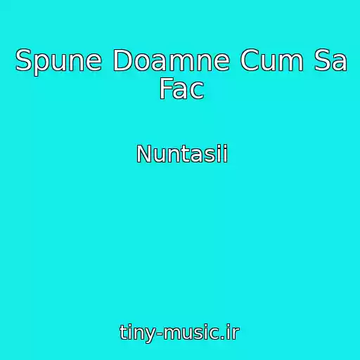 کاور آهنگ Spune Doamne Cum Sa Fac از Nuntasii