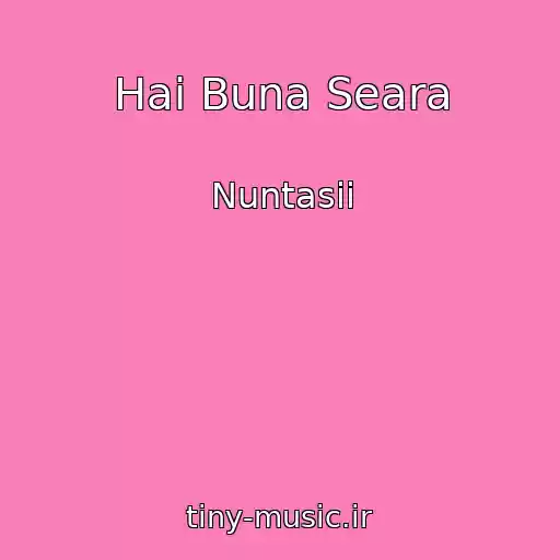کاور آهنگ Hai Buna Seara از Nuntasii