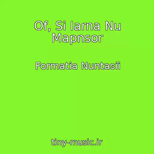 کاور آهنگ Of, Si Iarna Nu Mapnsor از Formatia Nuntasii