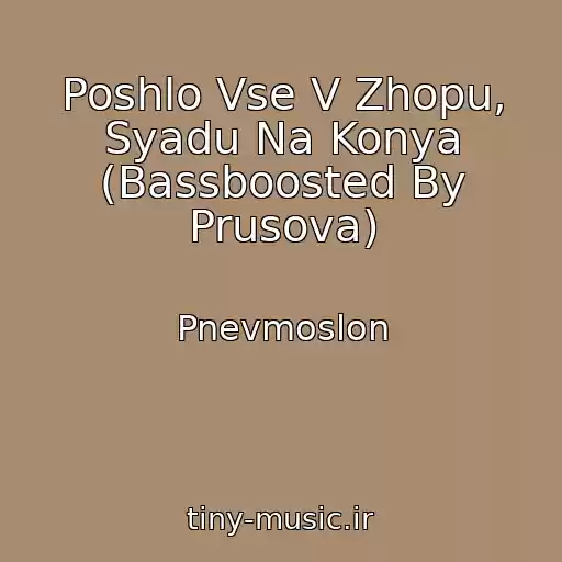 کاور آهنگ Poshlo Vse V Zhopu, Syadu Na Konya (Bassboosted By Prusova) از Pnevmoslon
