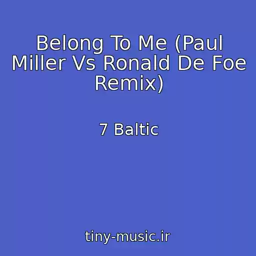 کاور آهنگ Belong To Me (Paul Miller Vs Ronald De Foe Remix) از 7 Baltic