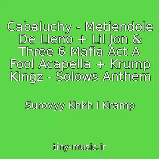 کاور آهنگ Cabaluchy - Metiendole De Lleno + Lil Jon & Three 6 Mafia Act A Fool Acapella + Krump Kingz - Solows Anthem از Surovyy Khkh I Kramp
