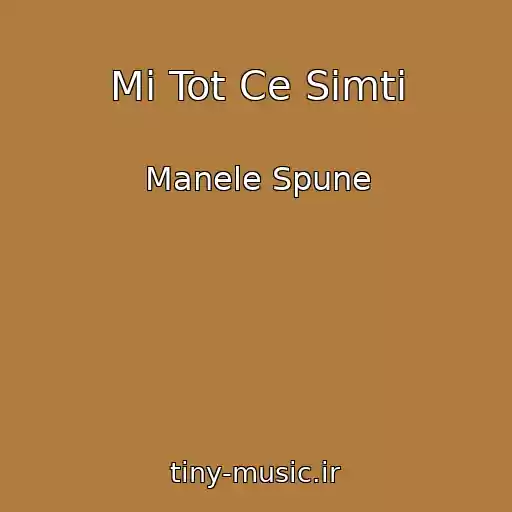 کاور آهنگ Mi Tot Ce Simti از Manele Spune