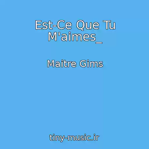کاور آهنگ Est-Ce Que Tu M'aimes_ از Maitre Gims