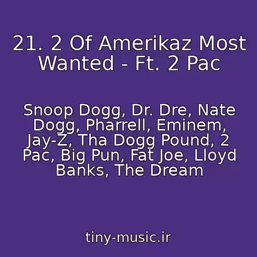 کاور آهنگ 21. 2 Of Amerikaz Most Wanted - Ft. 2 Pac از Snoop Dogg, Dr. Dre, Nate Dogg, Pharrell, Eminem, Jay-Z, Tha Dogg Pound, 2 Pac, Big Pun, Fat Joe, Lloyd Banks, The Dream