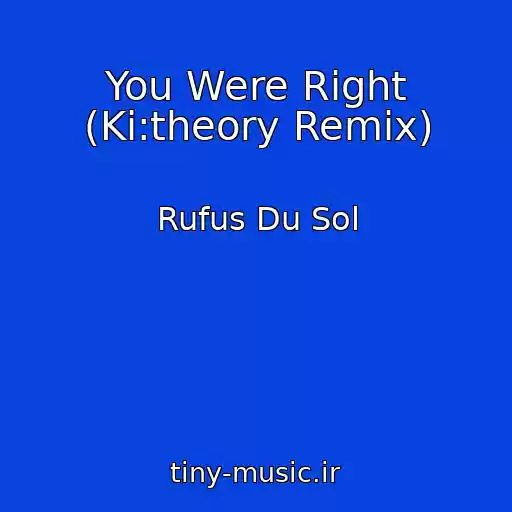 کاور آهنگ You Were Right (Ki:theory Remix) از Rufus Du Sol