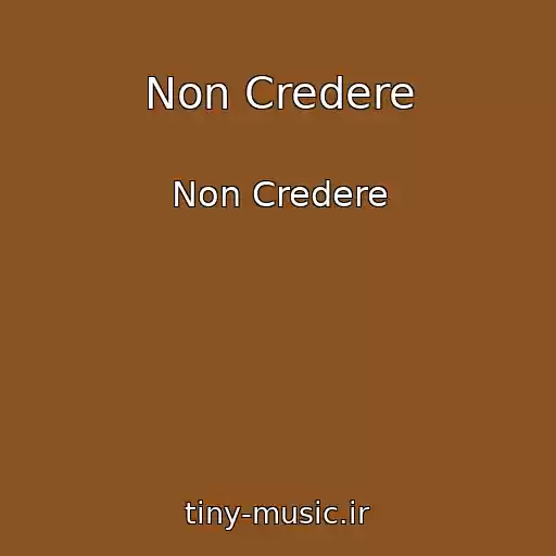 کاور آهنگ Non Credere از Non Credere