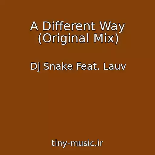 کاور آهنگ A Different Way (Original Mix) از Dj Snake Feat. Lauv