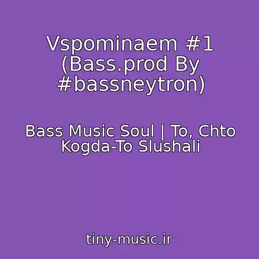 کاور آهنگ Vspominaem #1 (Bass.prod By #bassneytron) از Bass Music Soul | To, Chto Kogda-To Slushali