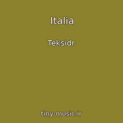 کاور آهنگ Italia از Teksidr