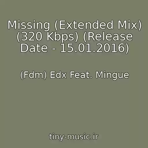 کاور آهنگ Missing (Extended Mix) (320 Kbps) (Release Date - 15.01.2016) از (Fdm) Edx Feat. Mingue