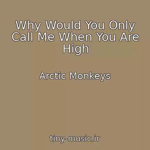 کاور آهنگ Why Would You Only Call Me When You Are High از Arctic Monkeys