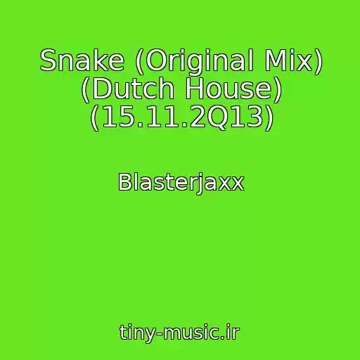 کاور آهنگ Snake (Original Mix) (Dutch House) (15.11.2Q13) از Blasterjaxx