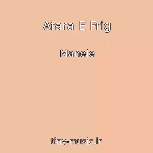 کاور آهنگ Afara E Frig از Manele