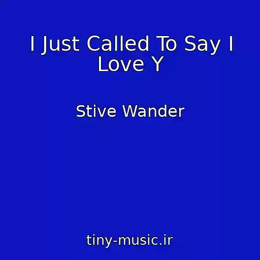 کاور آهنگ I Just Called To Say I Love Y از Stive Wander