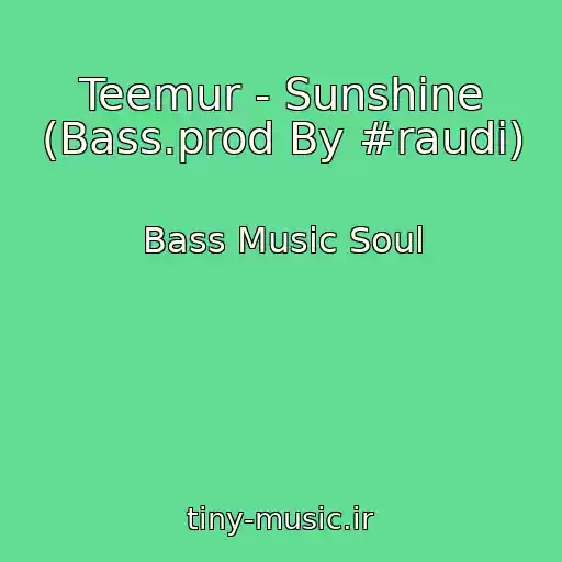 کاور آهنگ Teemur - Sunshine (Bass.prod By #raudi) از Bass Music Soul