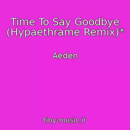کاور آهنگ Time To Say Goodbye (Hypaethrame Remix)* از Aeden