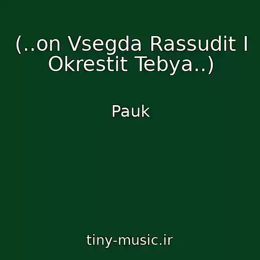 کاور آهنگ (..on Vsegda Rassudit I Okrestit Tebya..) از Pauk