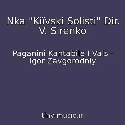 کاور آهنگ Nka "Kiїvskі Solіsti" Dir. V. Sіrenko از Paganini Kantabile I Vals - Igor Zavgorodniy