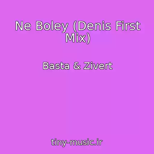 کاور آهنگ Ne Boley (Denis First Mix) از Basta & Zivert