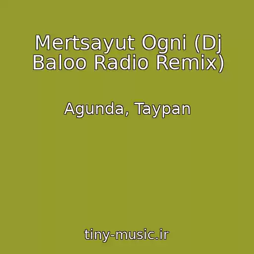 کاور آهنگ Mertsayut Ogni (Dj Baloo Radio Remix) از Agunda, Taypan